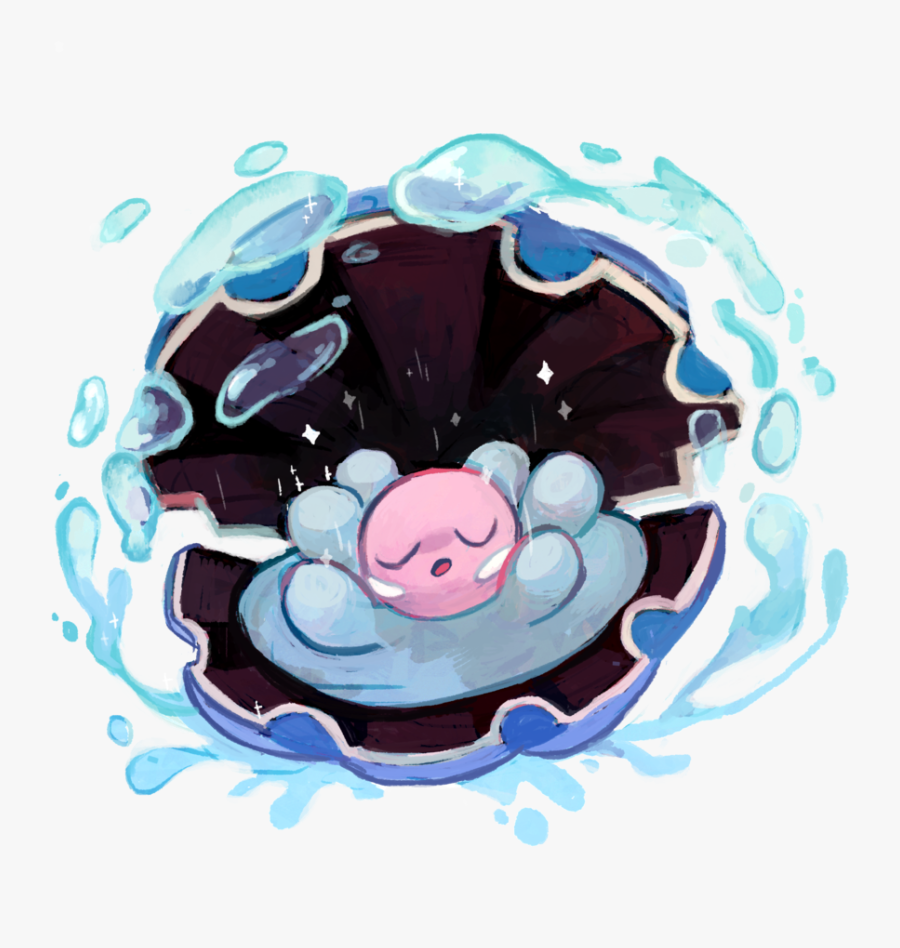 “clamperl Used Aqua Ring 
i’ve Been So Busy I’m Glad - Pokemon Clamperl Drawing, Transparent Clipart