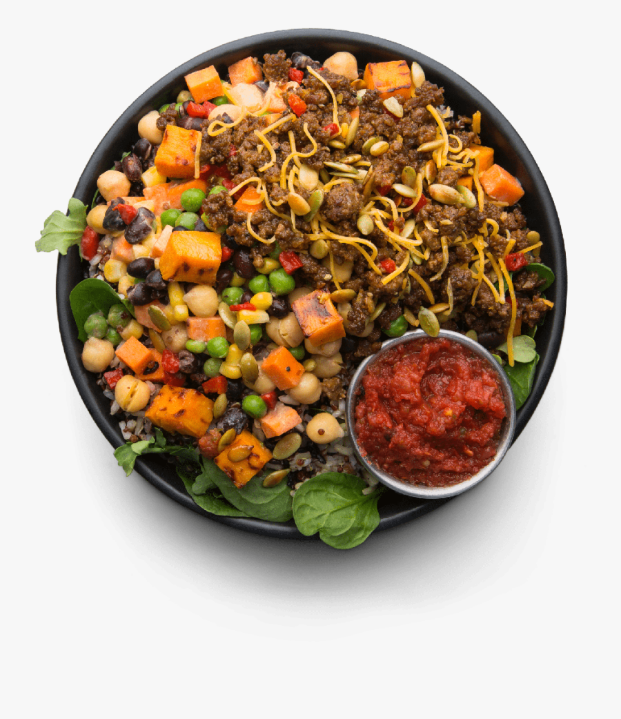 Grass-fed Beef Taco Hash - Half Plate Of Vegetables, Transparent Clipart