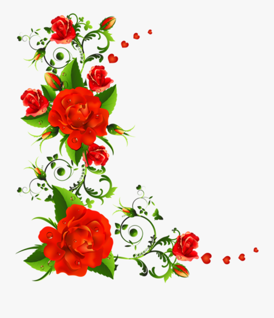 Border Rose Flower Png , Free Transparent Clipart - ClipartKey