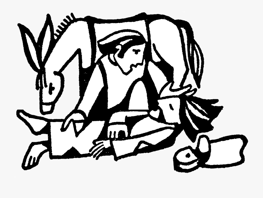 Good Samaritan Black And White, Transparent Clipart