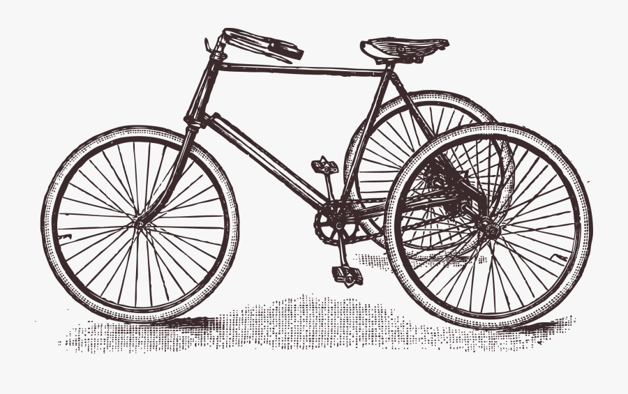 Bicycle Wheel Vintage Clothing Cycling - Old Bike Vector, Transparent Clipart