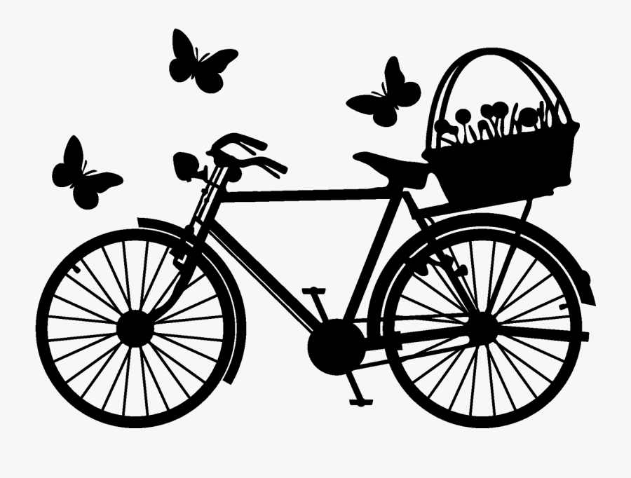 Clip Art Vinilo De Paseo Create - Old Bike Silhouette, Transparent Clipart