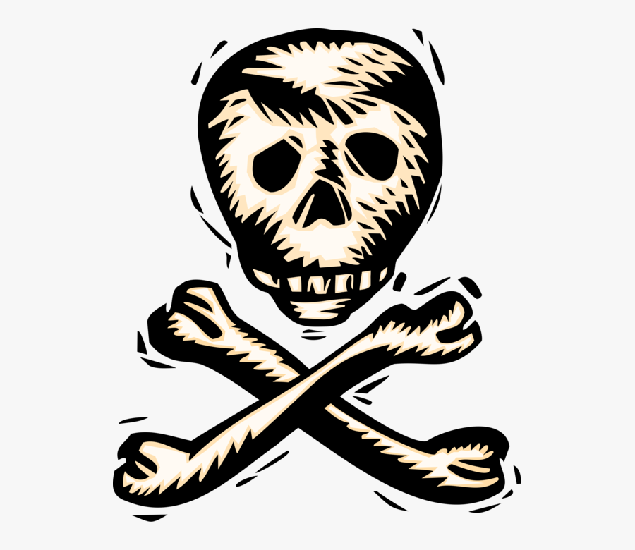 Vector Illustration Of Buccaneer Pirate Skull And Crossbones - Confined Space Hazardous Atmospheres, Transparent Clipart