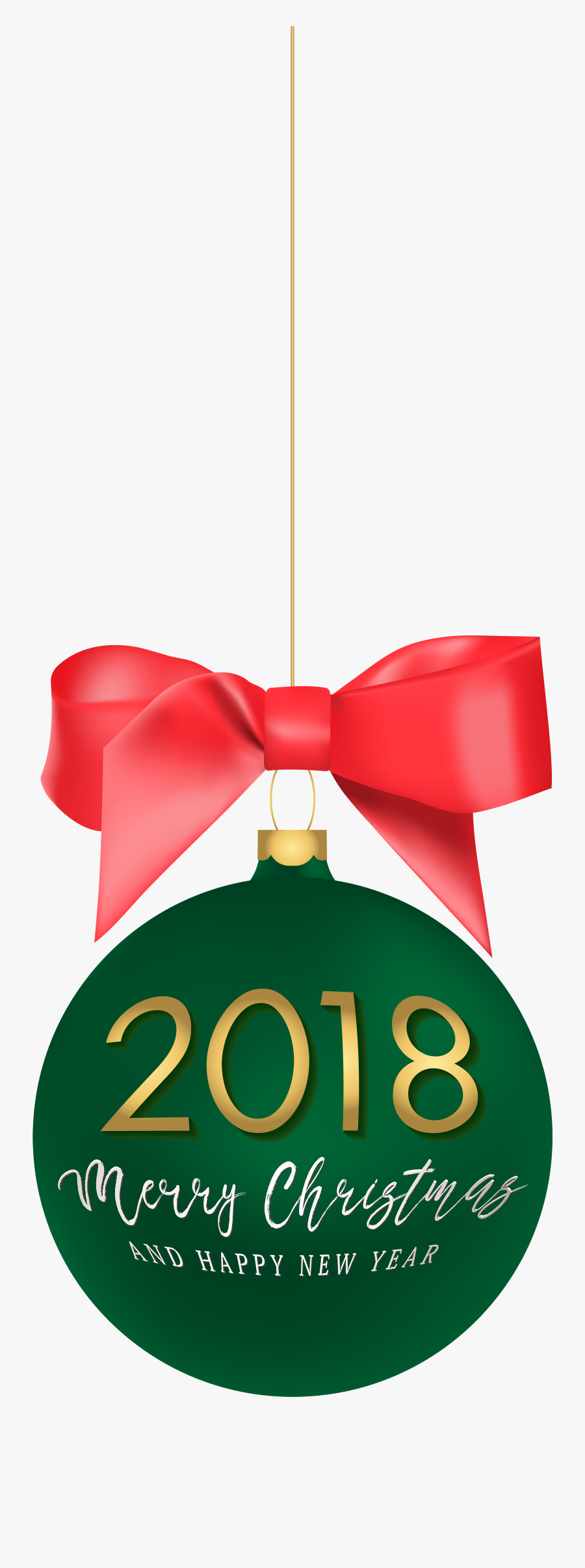 New Years Ball Png - 2018 Merry Christmas Ball, Transparent Clipart