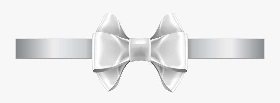 Png Clip Art Image - Bow White Ribbon, Transparent Clipart
