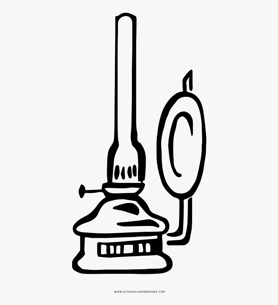 Oil Lamp Coloring Page, Transparent Clipart