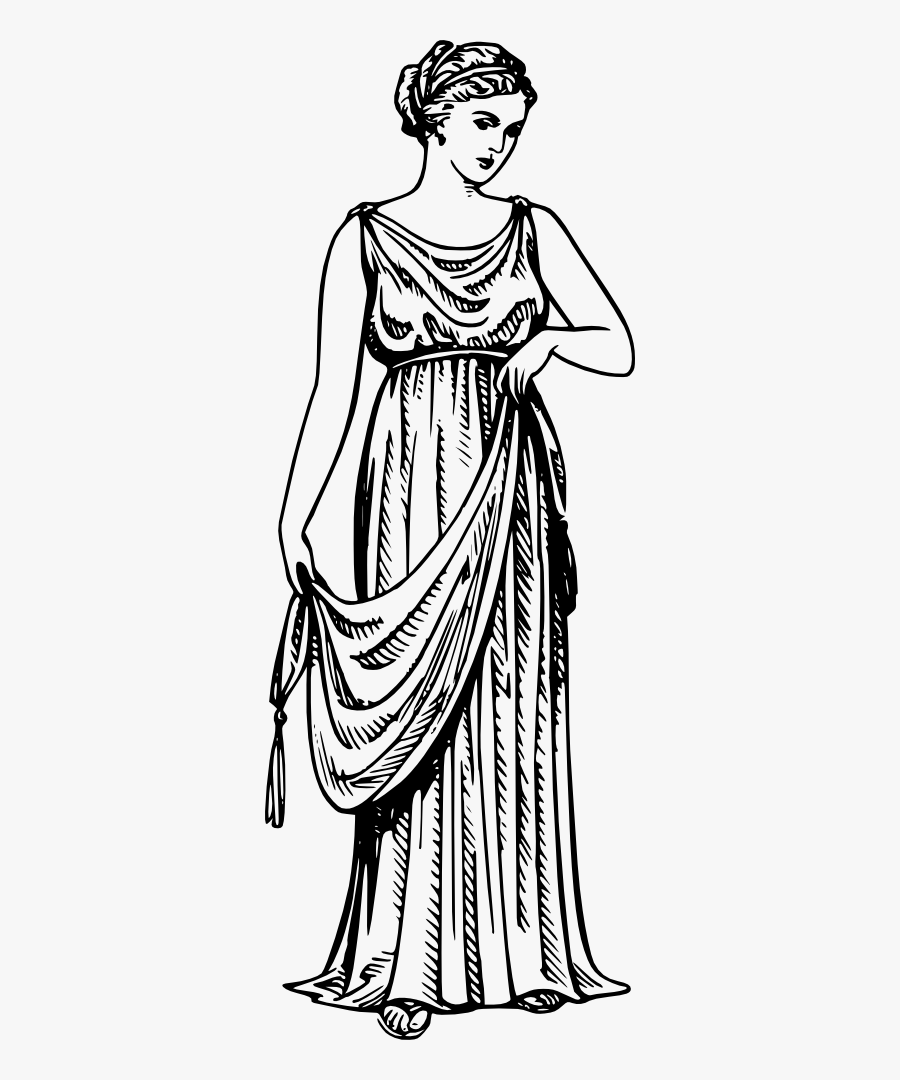 Chiton - Ancient Greek Clothes Women, Transparent Clipart