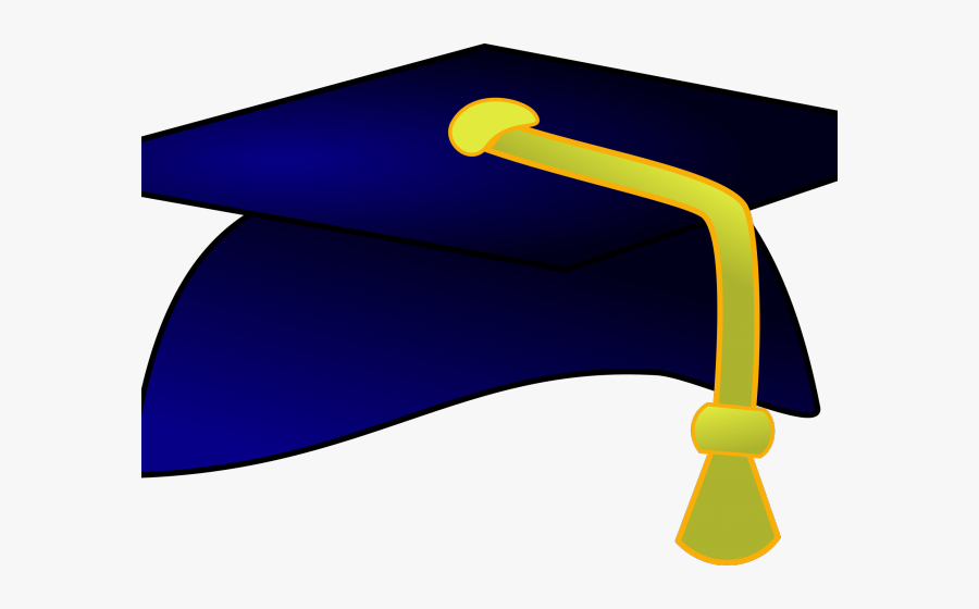 Academic Hat Clipart - Blue And Yellow Graduation Cap, Transparent Clipart