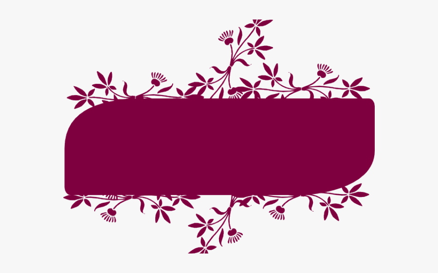 Floral Banner Cliparts - Banner Clipart Design Png, Transparent Clipart