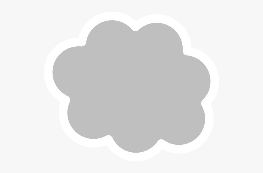 Clouds Clipart Borders - White Cloud Outline Png, Transparent Clipart