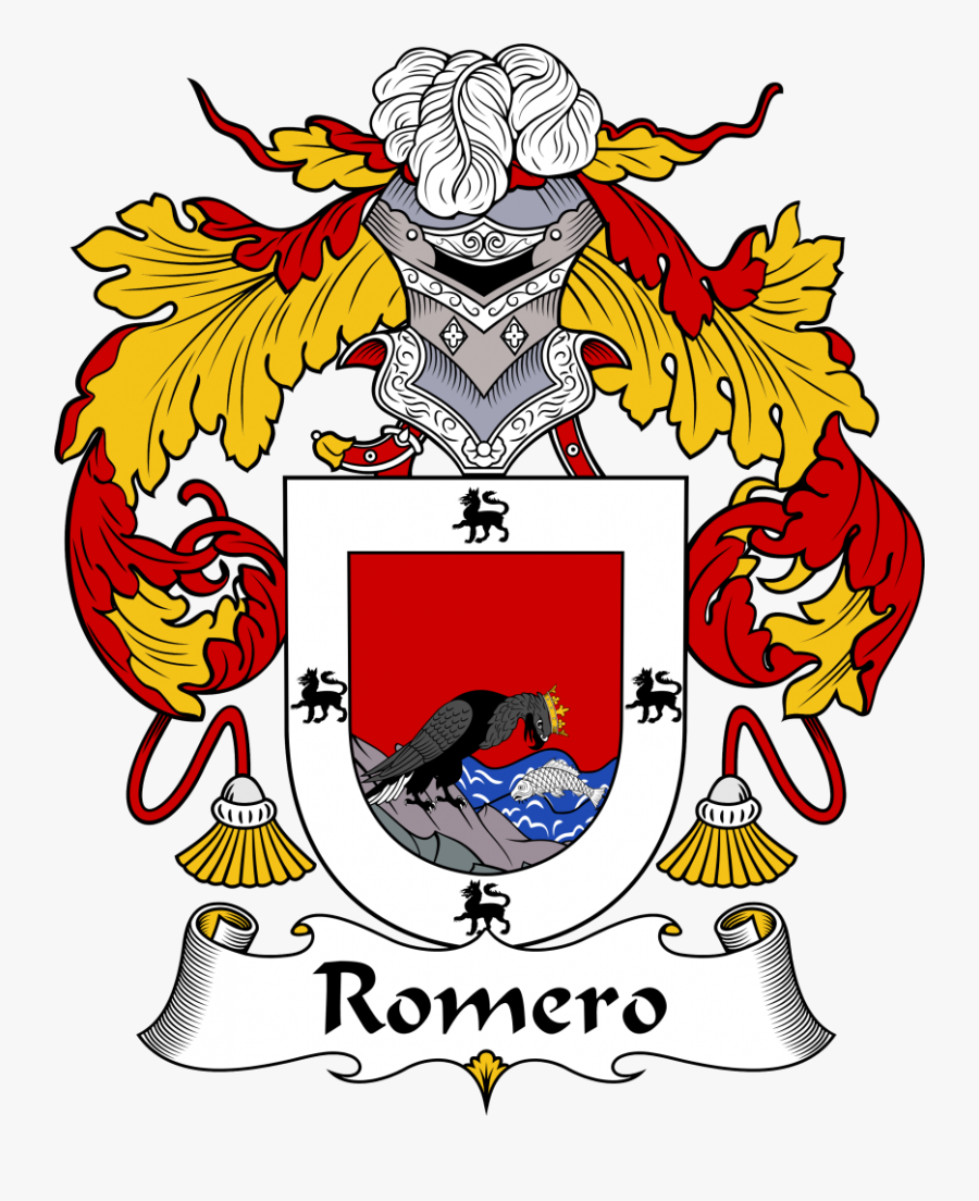 Romero Coat Of Arms, Romero Family Crest, Romero Escudo - Escudo De La Familia Romero, Transparent Clipart