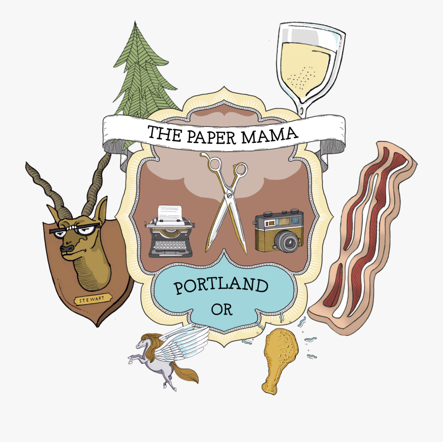 The Paper Mama Family Crest // Thepapermama - Cartoon, Transparent Clipart