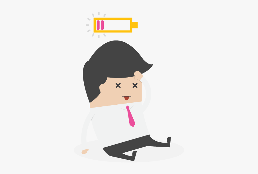 Employee Burnout Tired Employee Png, Transparent Clipart
