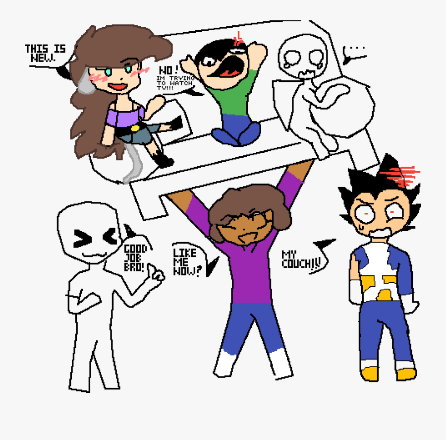 Draw The Squad Lifting Couch, Transparent Clipart