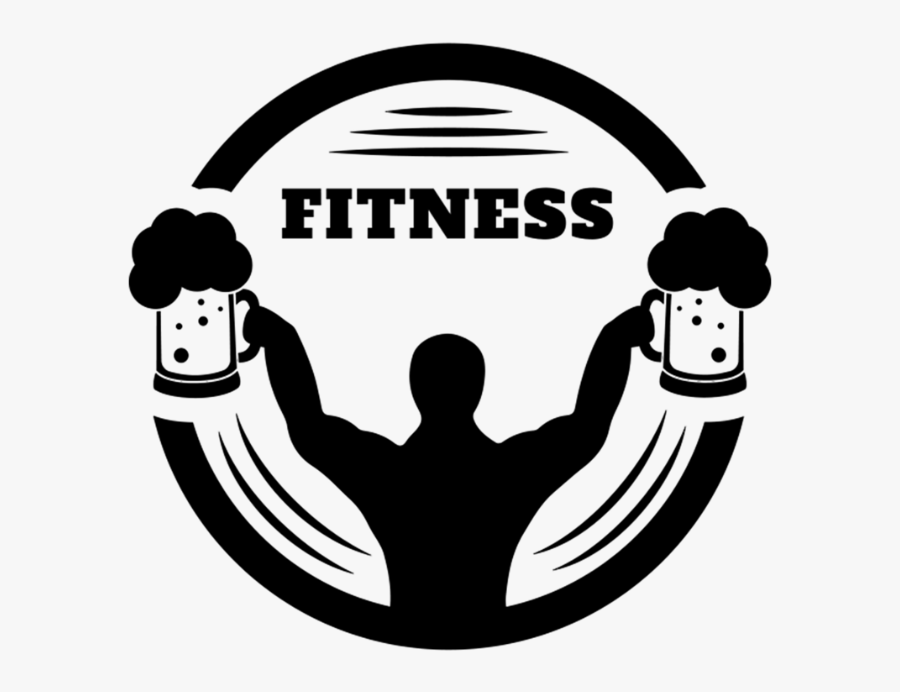 Body Builder Fitness With Beer Logo - Beer Logo, Transparent Clipart