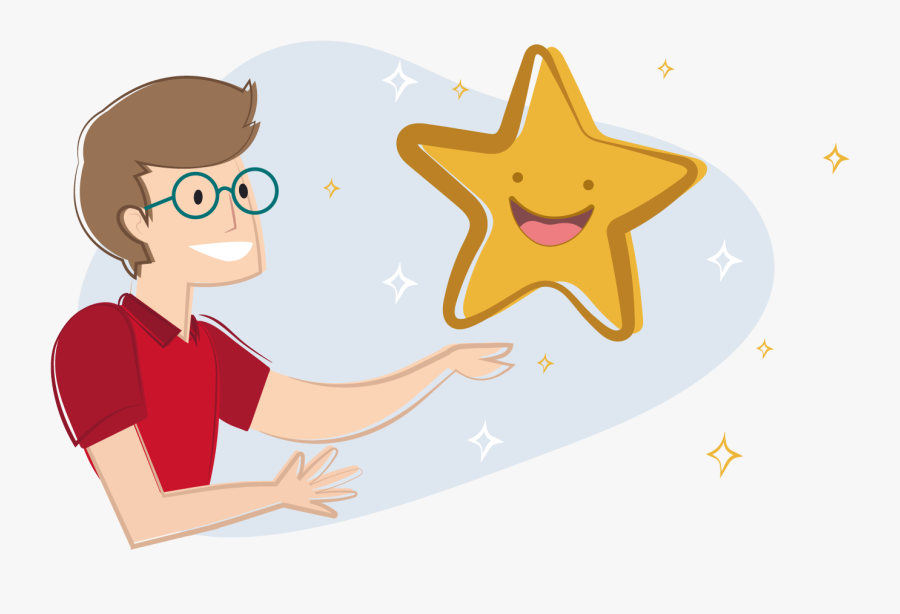 5 It Ok Value Graphics Gold Star Floating - Cartoon, Transparent Clipart