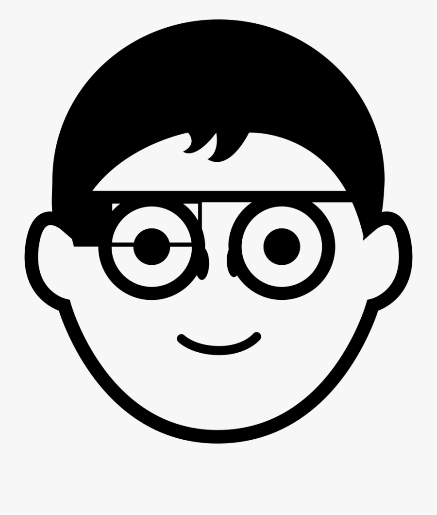 Boy Face With Circular Eyeglasses And Google Glasses - Cara Con Lentes Dibujo, Transparent Clipart
