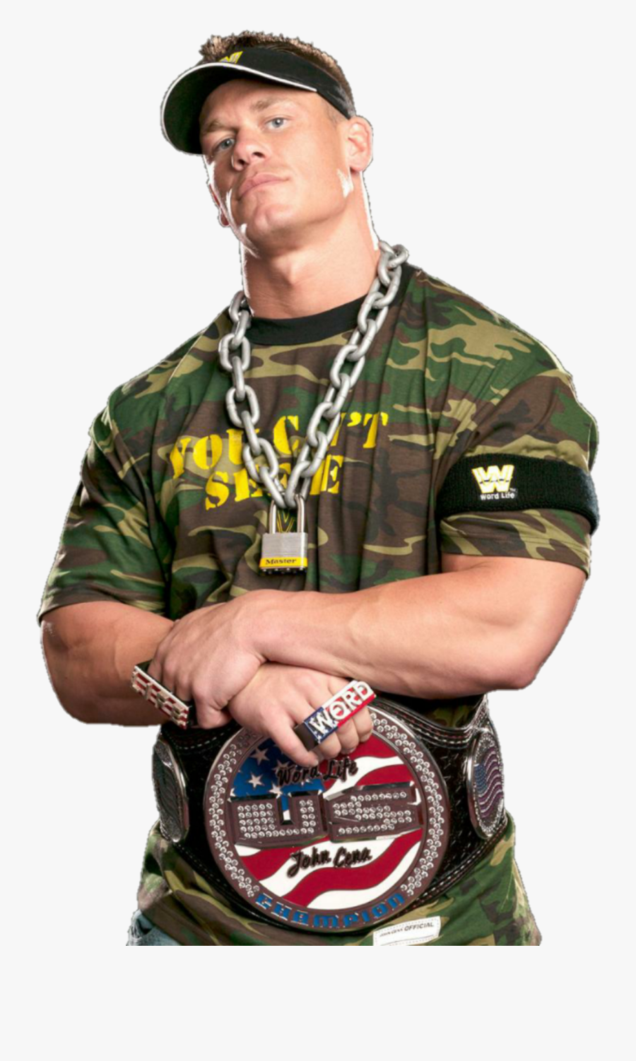 Transparent John Cena Clipart - John Cena Us Champion 2004, Transparent Clipart