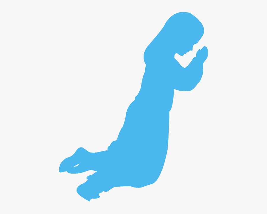 Molde De Silhueta Mulher Orando, Transparent Clipart