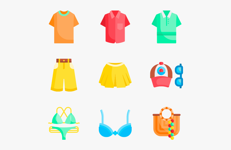 Summer Clothing, Transparent Clipart