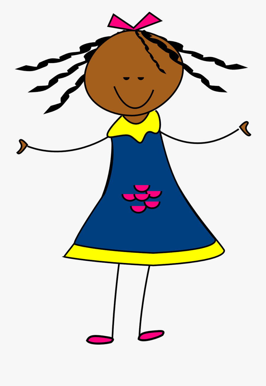 Happy Girl Child - Doll Clip Art, Transparent Clipart