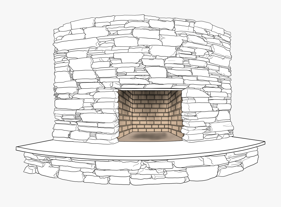Curved Fireplace Illustration - Architecture, Transparent Clipart