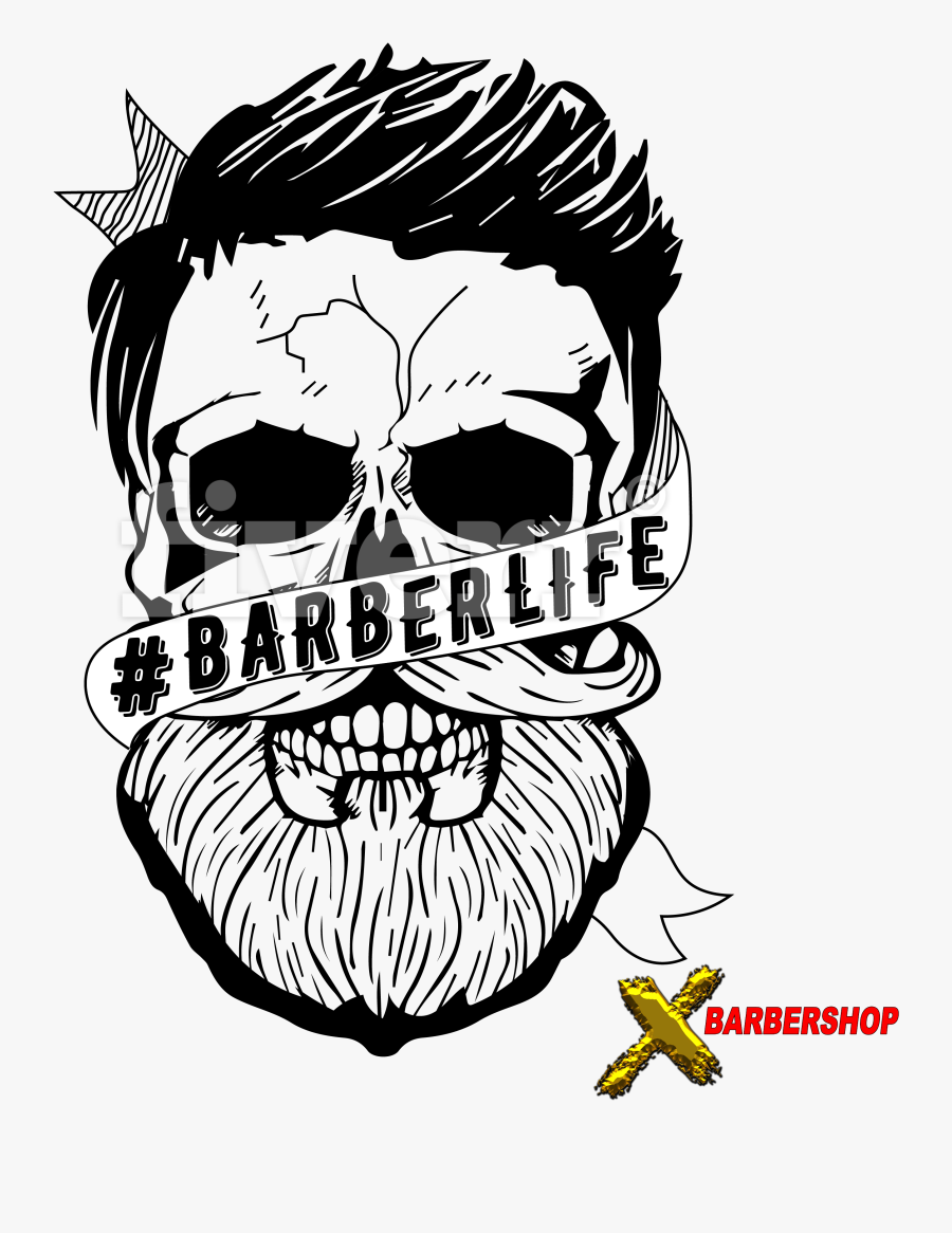 Drawn Beard Barber Shop - Hipster Uomo Disegno, Transparent Clipart