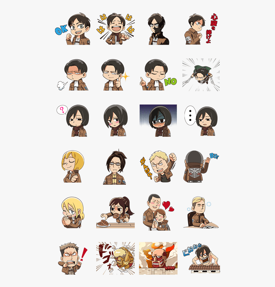 Attack On Titan Line Sticker, Transparent Clipart