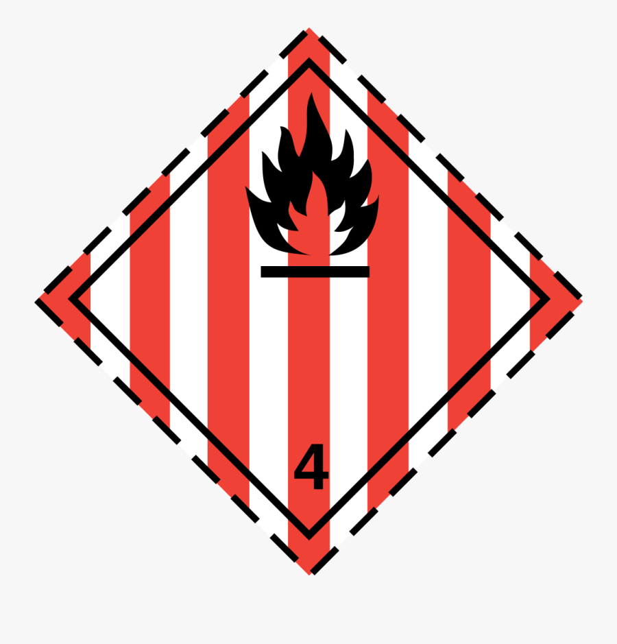 Adr Pictogram - Flammable Solid Waste Pictogram, Transparent Clipart