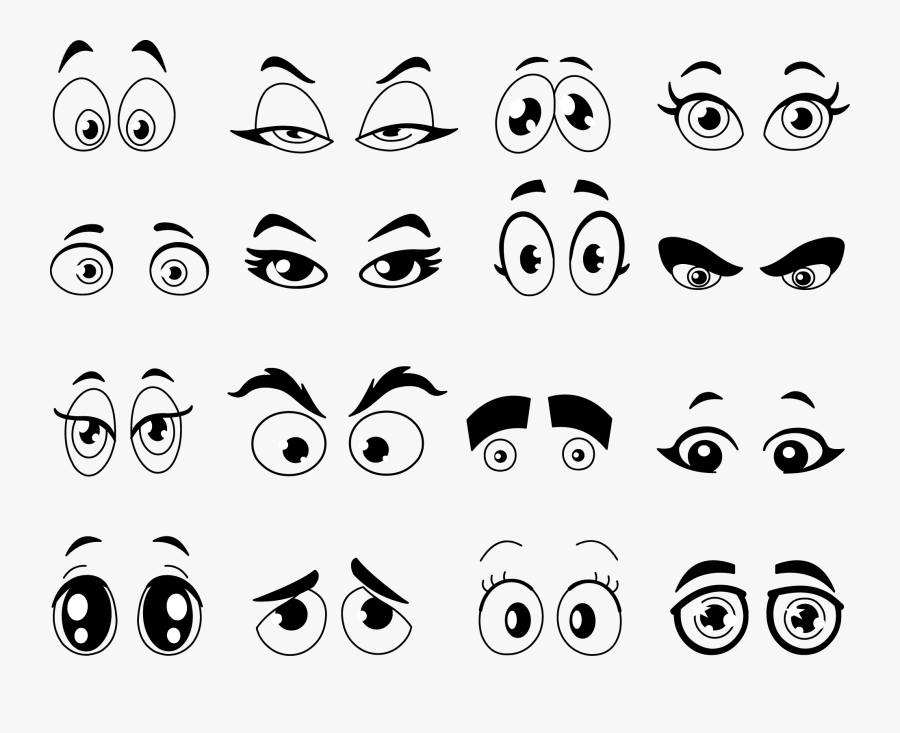Cartoon Eye Clip Art - Cartoon Eyes Coloring Pages, Transparent Clipart