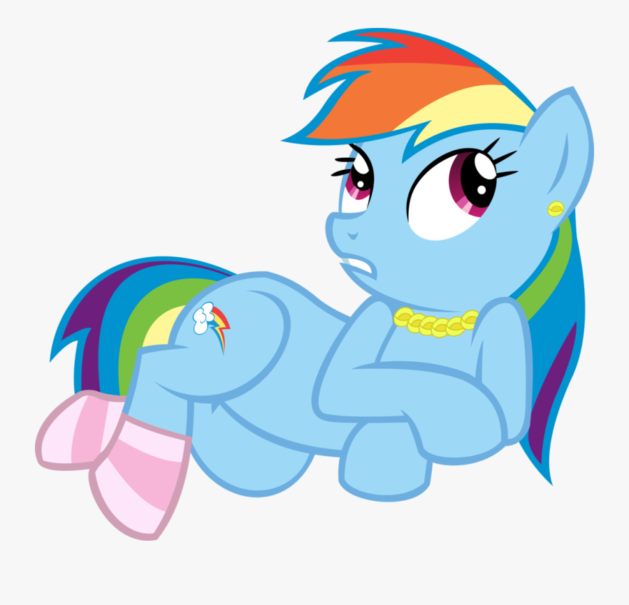 Rainbow Dash Vector - My Little Pony Rainbow Dash In Diaper, Transparent Clipart