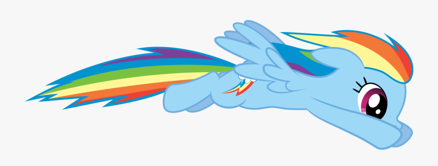 My Little Pony Rainbow Dash Flying Fast, Transparent Clipart