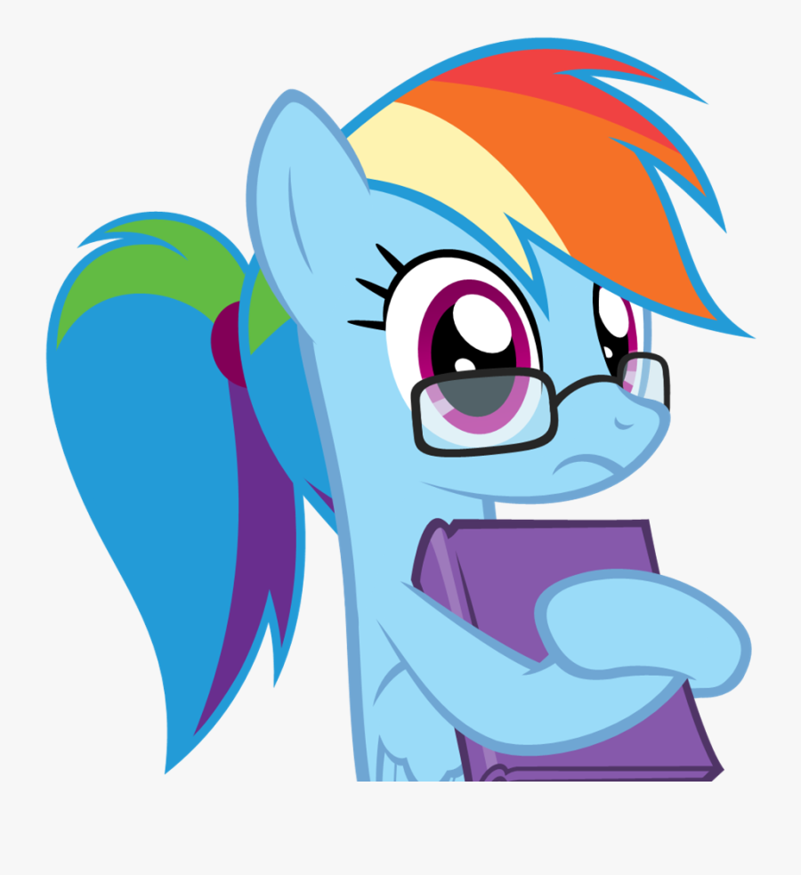 Nerd Transparent Rainbow - My Little Pony Nerd, Transparent Clipart