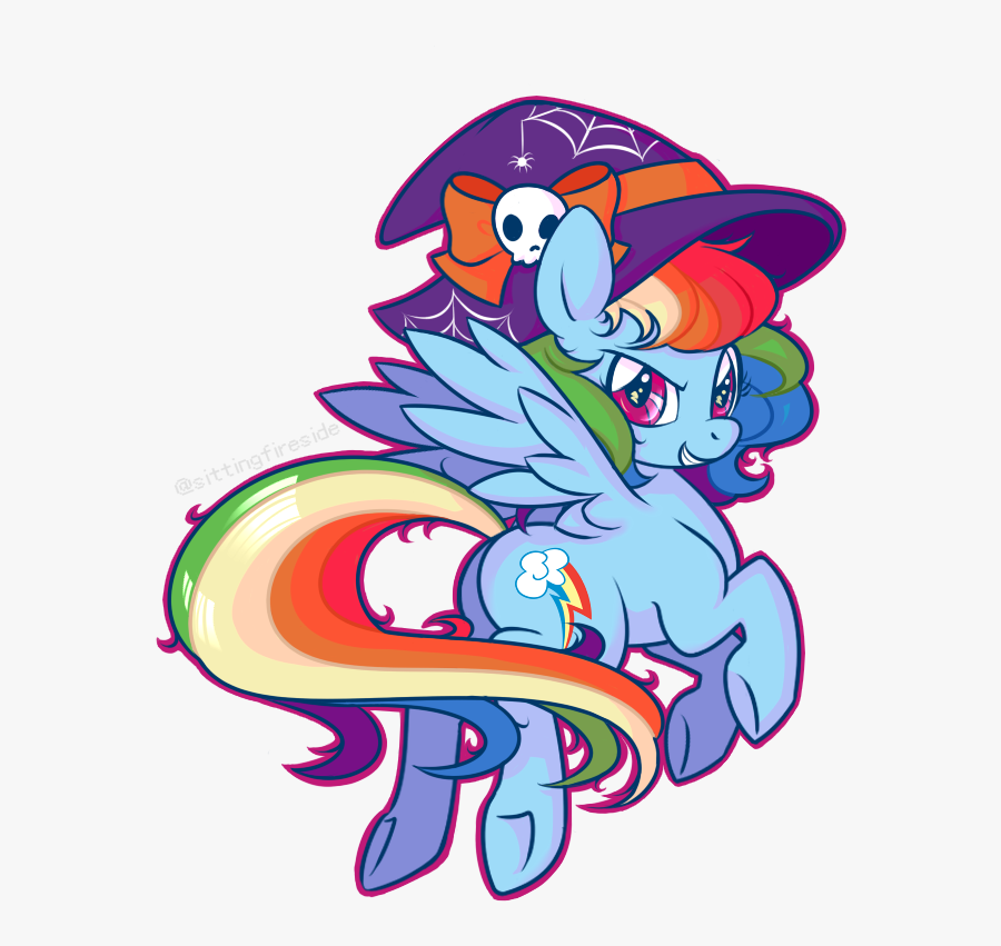 Rainbow Dash Witch, Transparent Clipart