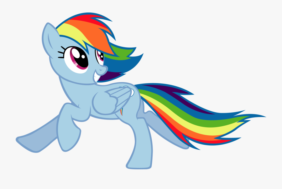 Artist Capt Nemo Rainbow Dash Safe Simple Background - My Little Pony Running, Transparent Clipart