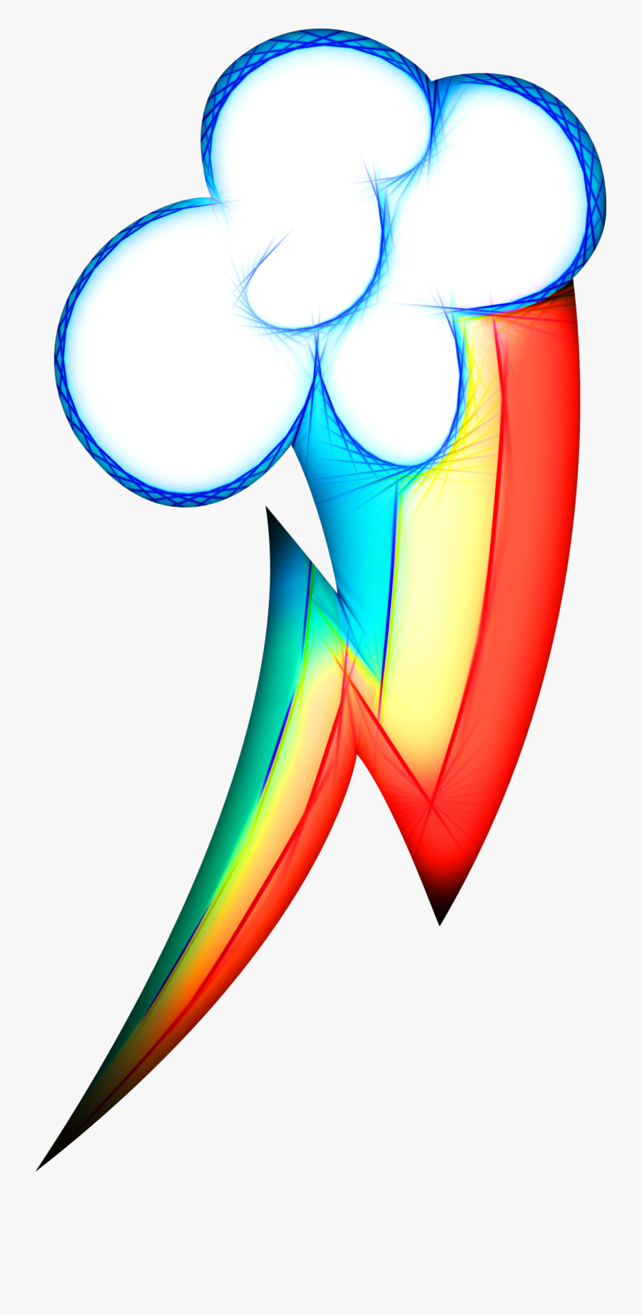Neon Rainbow Dash"s Cutie Mark - Rainbow Dash's Cutie Mark, Transparent Clipart