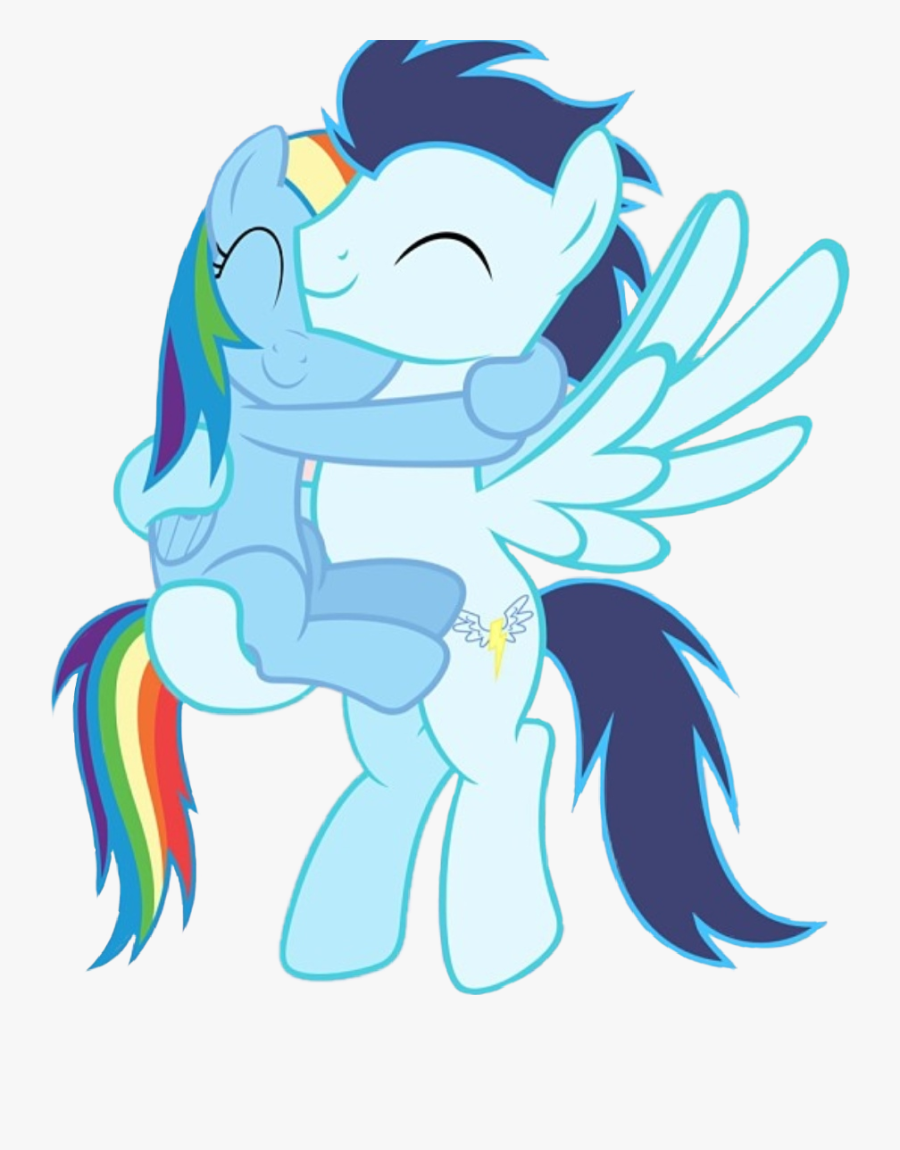 #freetoedit #rainbowdash #mlp #mylittlepony #soarin - Mlp Rainbow Dash Et Soarin, Transparent Clipart
