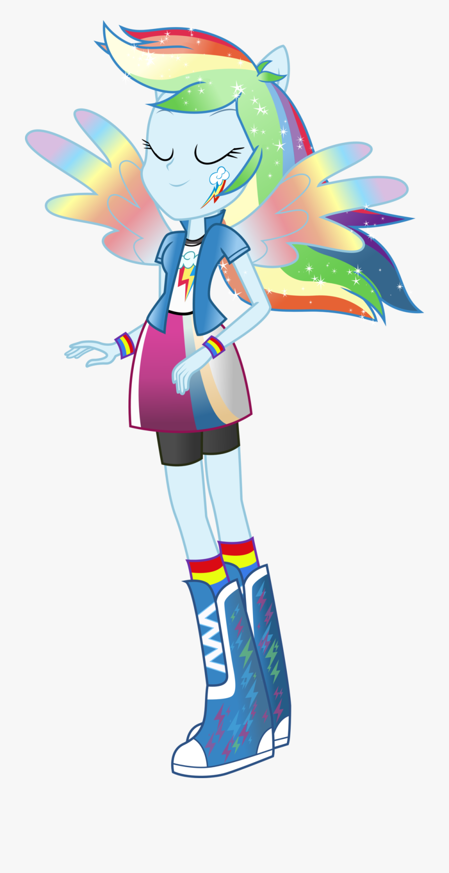 Coloring Book Equestria Girls Rainbow Dash Rainbowfied - Rainbow Dash Equestria Girl Rainbow Power, Transparent Clipart