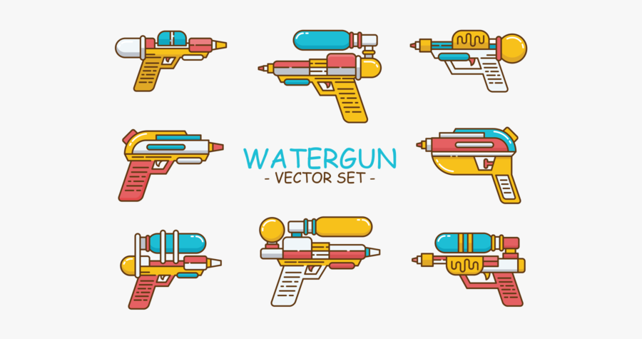 Watergun Icons Vektor, Transparent Clipart