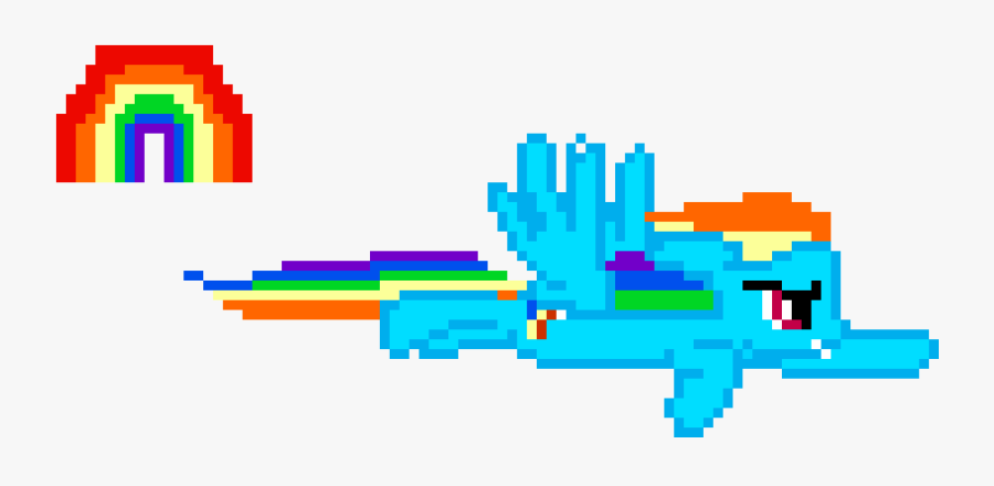 Pixel Rainbow Dash, Transparent Clipart