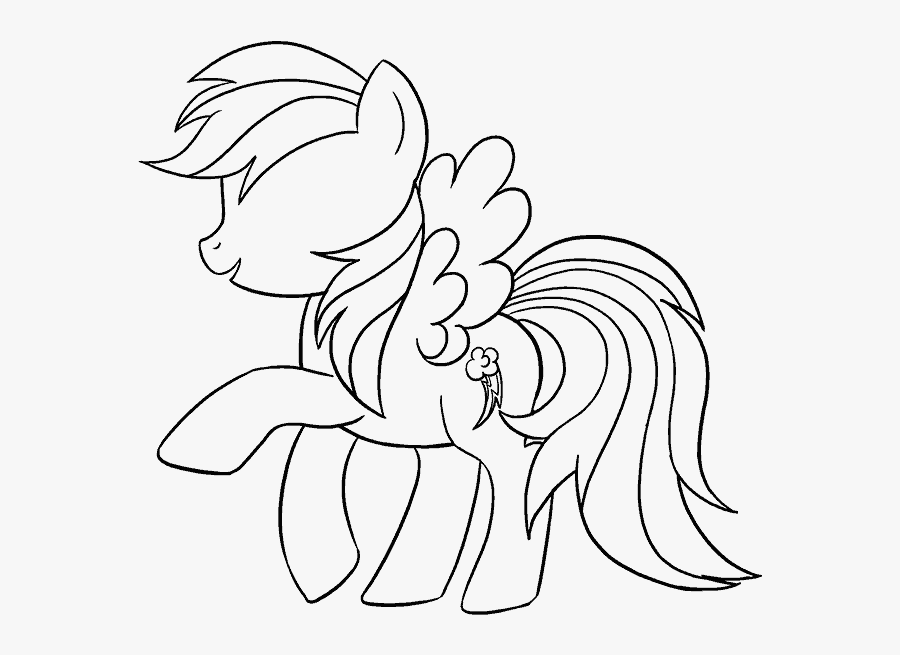 How To Draw My Little Pony Rainbow Dash - Pony How To Draw, Transparent Clipart