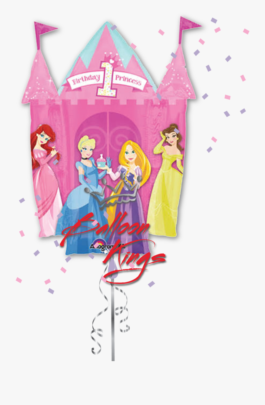 1st Birthday Princess Castle - Birthday, Transparent Clipart