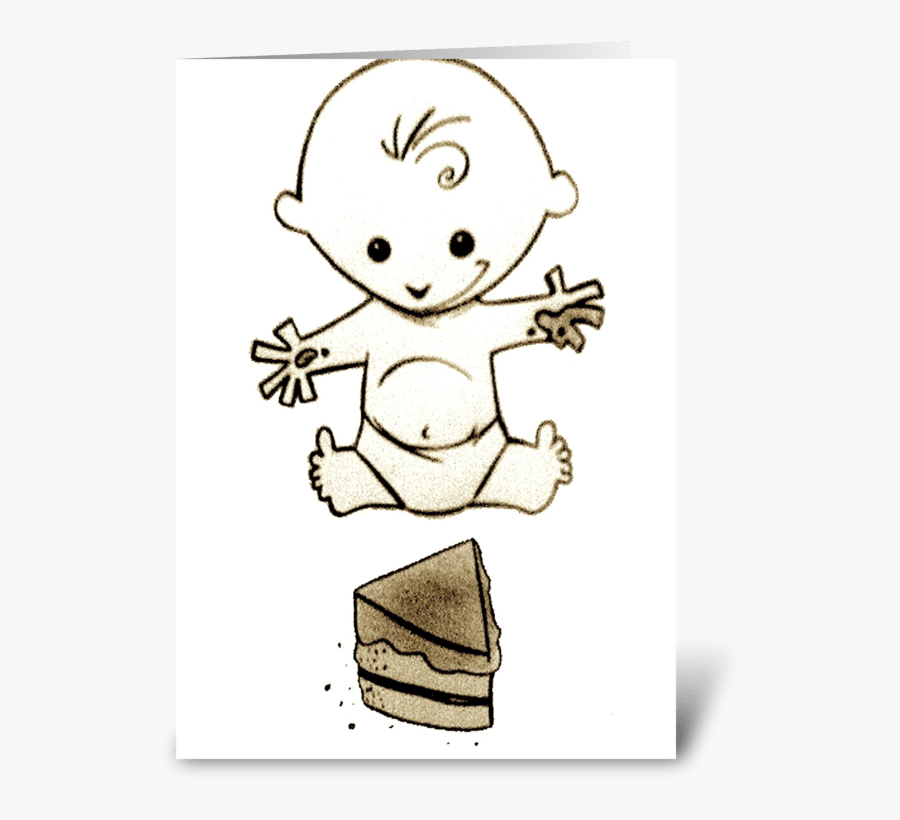 Baby"s 1st Birthday/cake Greeting Card - Cartoon, Transparent Clipart