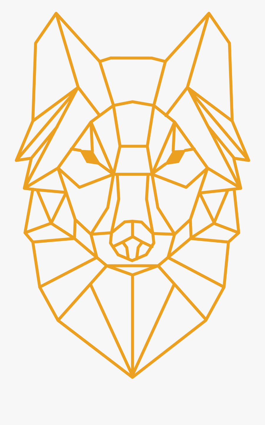 Geometrical Wolf, Transparent Clipart