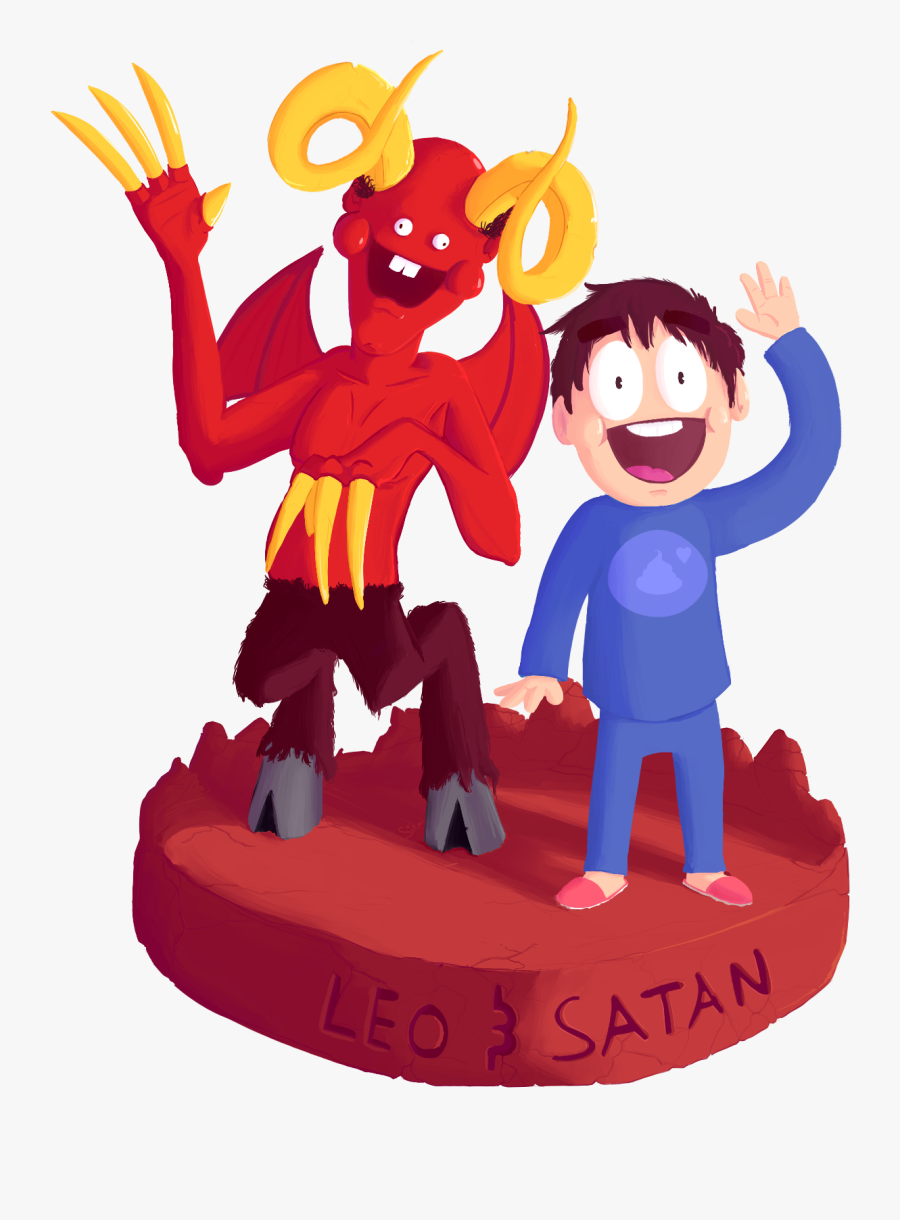 Leo And Satan - Cartoon, Transparent Clipart
