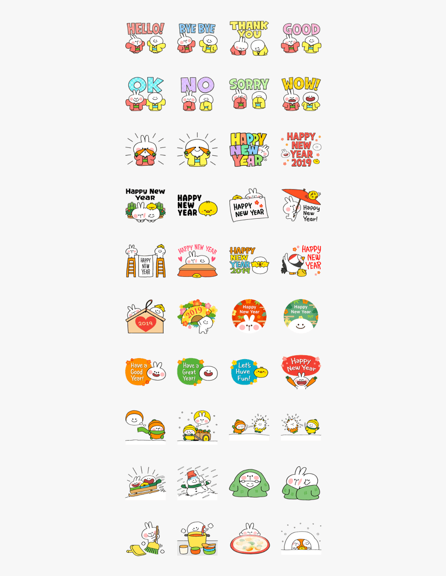 Spoiled Rabbits New Year, Transparent Clipart