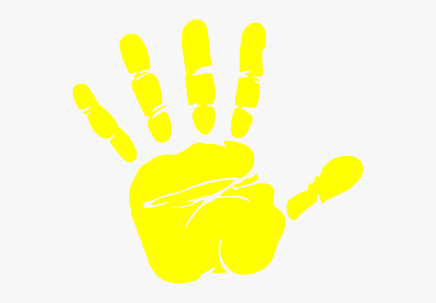 Yellow Hand Logo, Transparent Clipart