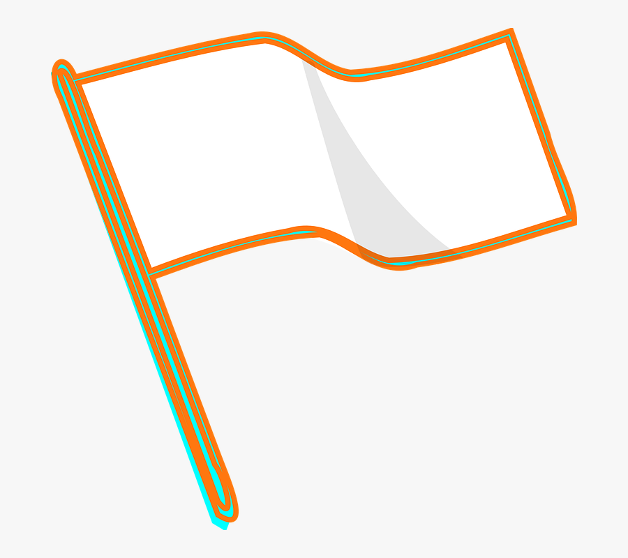 Transparent Race Flag Png - ธง ขาว Png, Transparent Clipart