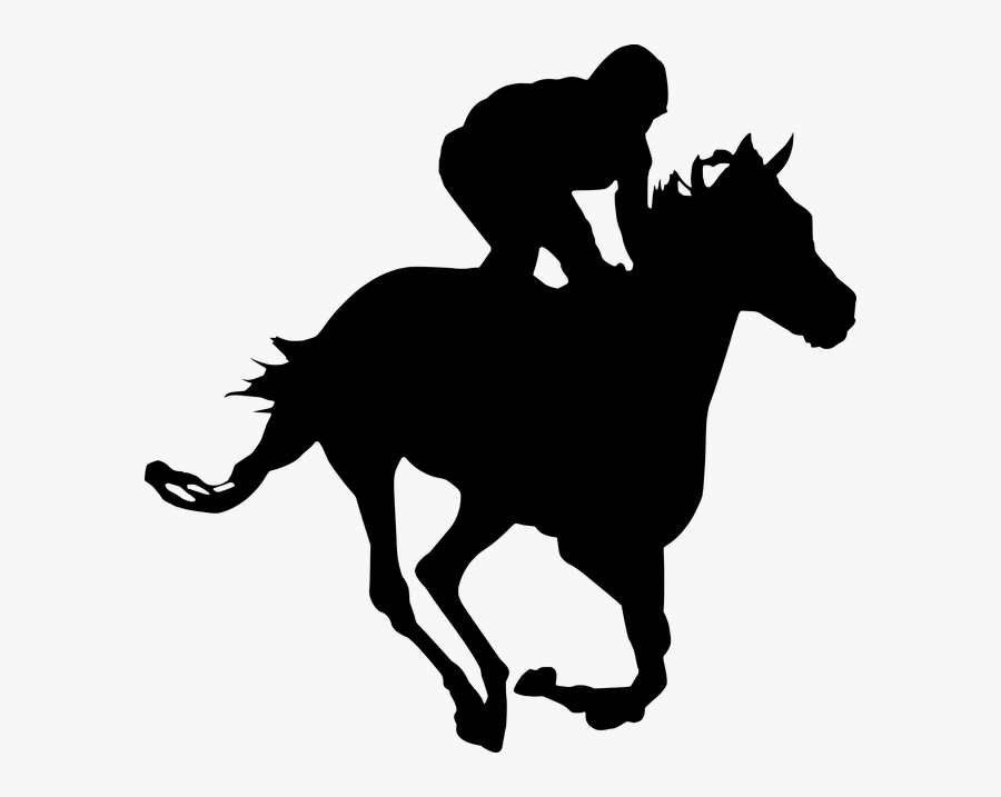 Cowgirl Riding Horse Silhouette, Transparent Clipart