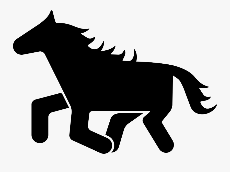 Running Small Horse Facing Left - Siluetas De Caballo Corriendo, Transparent Clipart